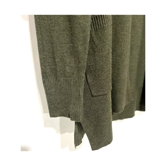 Pink Clover Open Front Fine Knit Cardigan Sweater Army Green Womens XSmall NEW - Picture 9 of 13